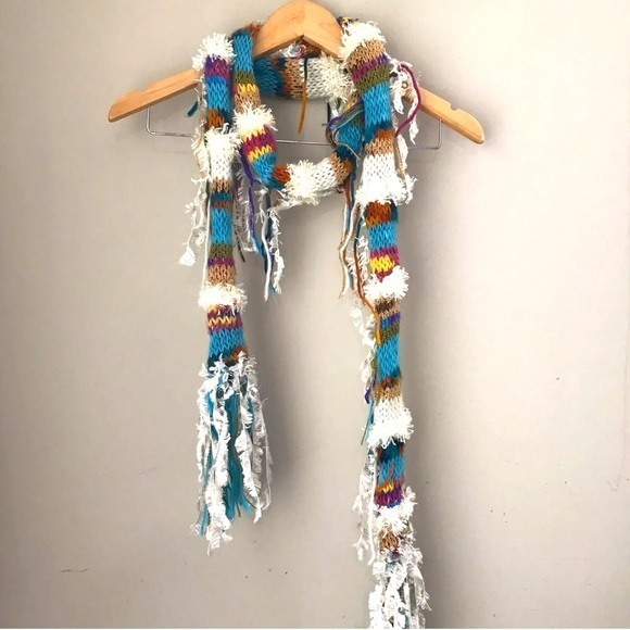 Unique‎ Women’s Scarf Artistic Eclectic Rectangle 84”x5” Colorful - Picture 1 of 3